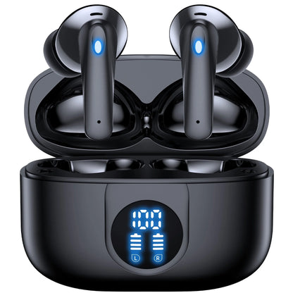 Wireless Earbuds, Bluetooth Headphones V5.4 Stereo Ear Buds with Noise Cancelling Mics, 60H Playback Mini Case with Dual LED Display, IP7 Waterproof In-Ear Earphones for Android Ios